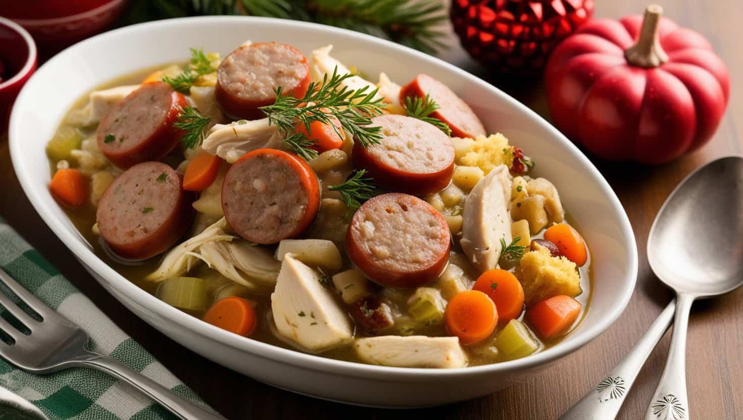 Chicken and Sausage Dressing