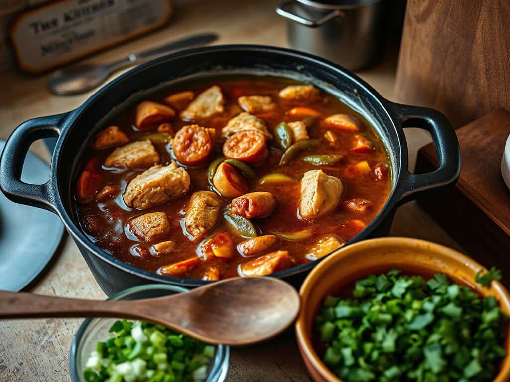 How to make chicken and sausage gumbo