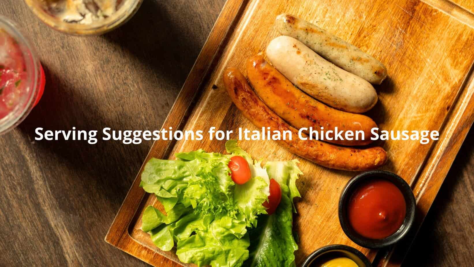 Delicious Italian Chicken Sausage Platter with Complementary Sides
