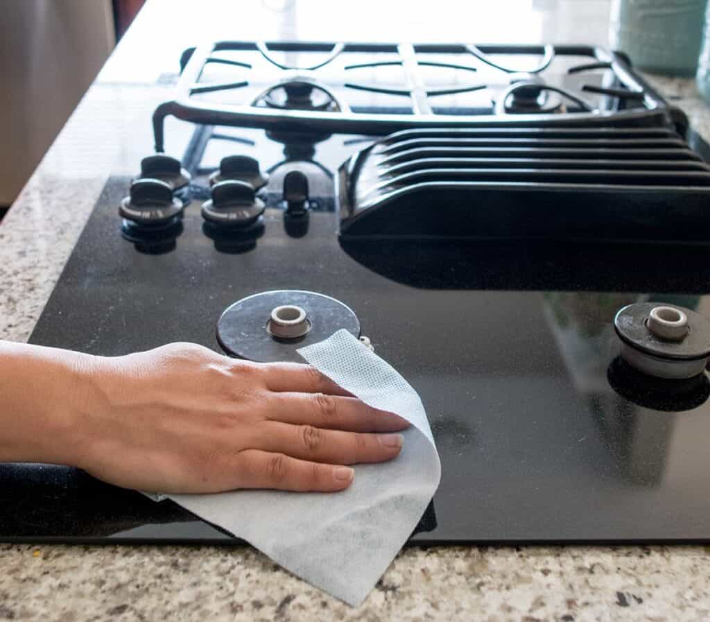 Clean a black stove