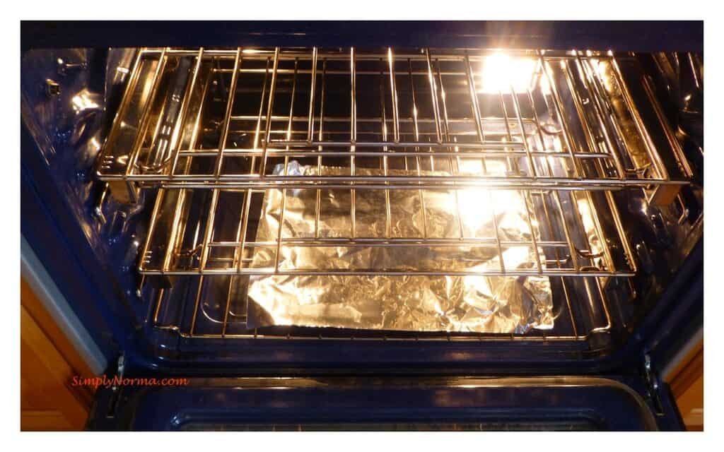 How to clean grease off oven racks with aluminum foil