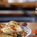 Chicken paired with white wine