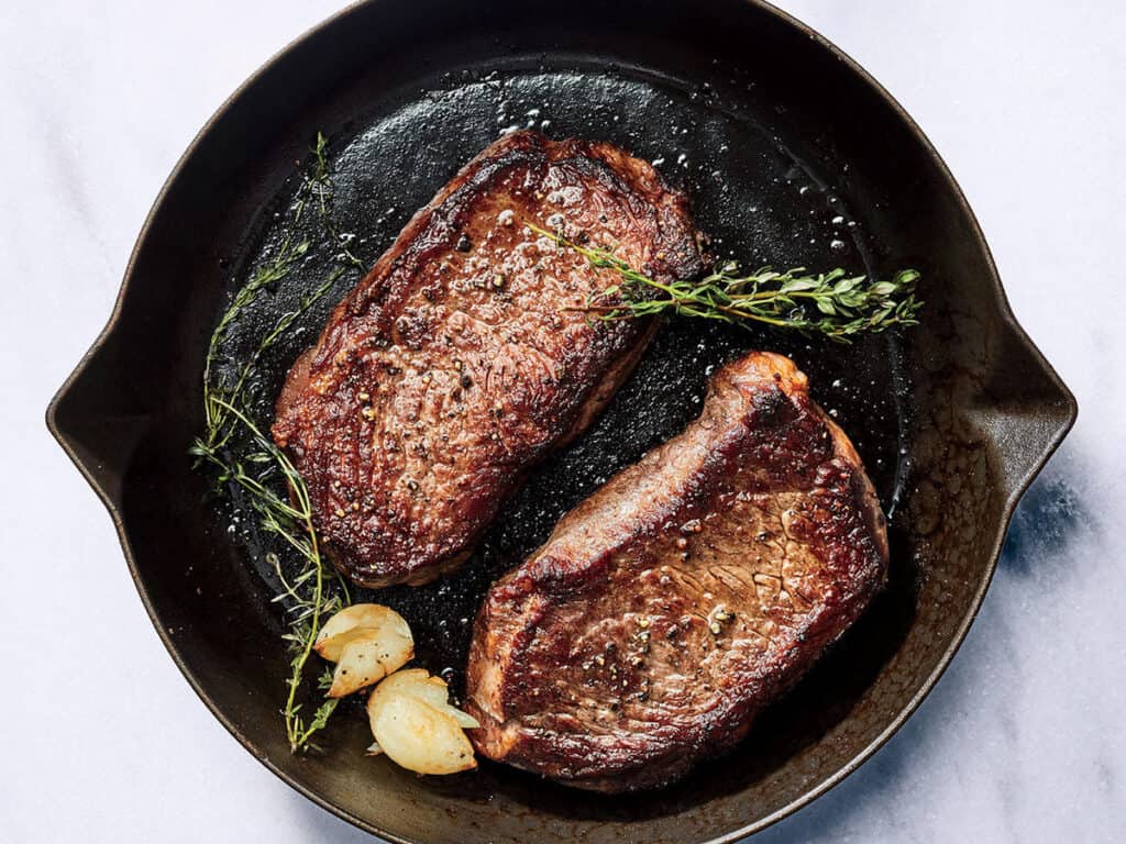 Pan sear steak