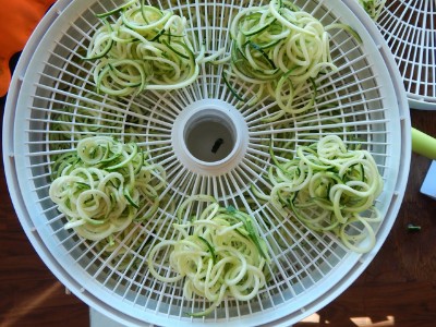 Dehydrate zucchini