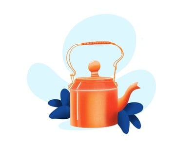 A tea kettle