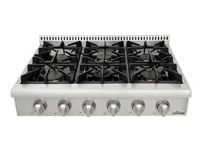 6 burner gas cooktop