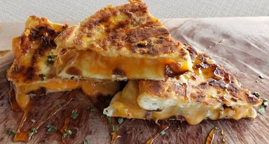Naan grilled cheese