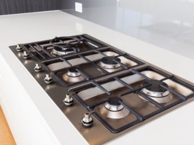 Gas cooktops with grill