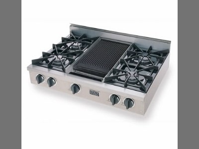 Gas cooktops with grill