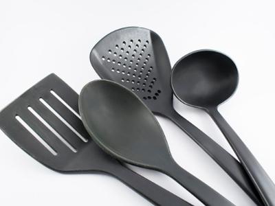 Hard plastic cooking spoon