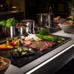 What are teppanyaki grills made of