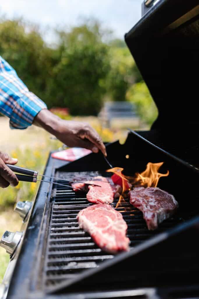 Cooking Meat in a Griller
