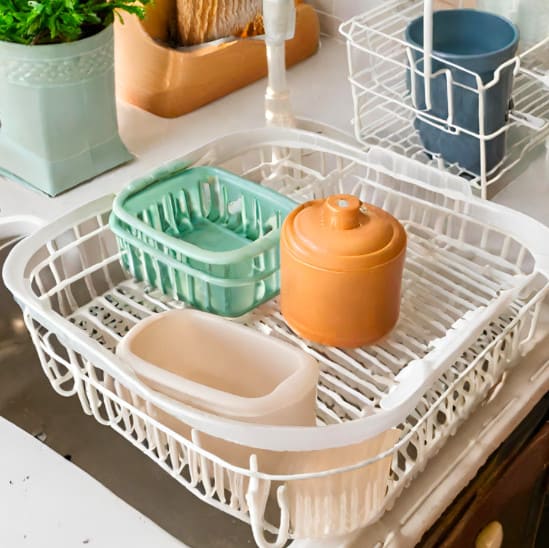 How to clean plastic dish rack