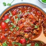 Homemade chili beans from scratch