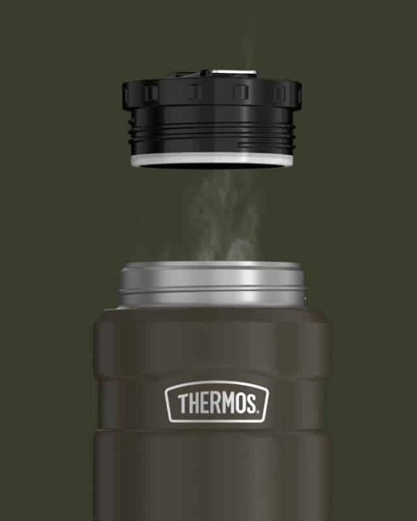 THERMOS Stainless King Vacuum-Insulated Food Jar with Spoon, 16 Ounce, Matte Steel - Image 8