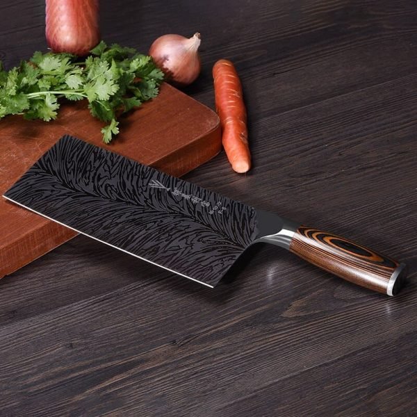 Chinese Chef Knife Blade easy To Cut Meat Fish Dish non-slip Color Wood Handle Handmade  Knife Kitchen Couteau Kitchen knife - Image 2