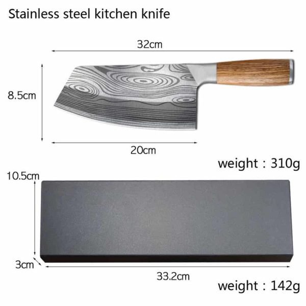 8inch Kitchen Knife Stainless Steel Chef Knife Set Meat Chopping Cleaver Slicing Vegetables Chinese Chef Knife With Gift Box - Image 6