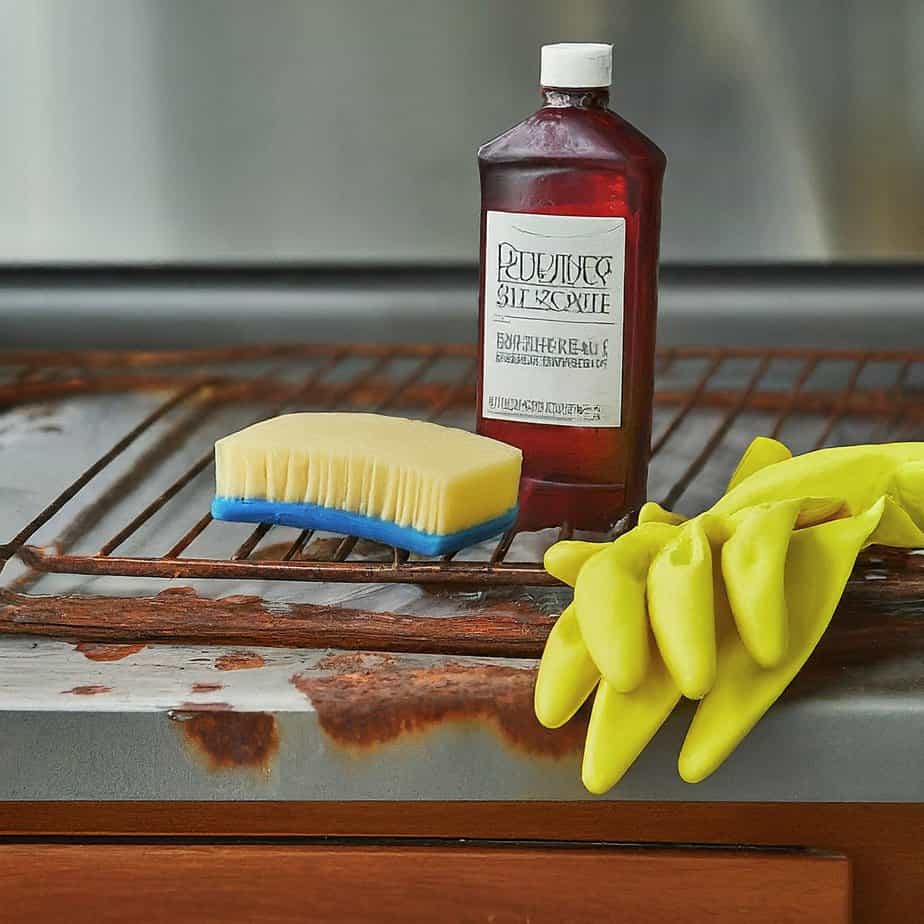 How to clean rust off metal dish rack