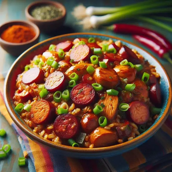 Chicken and sausage jambalaya