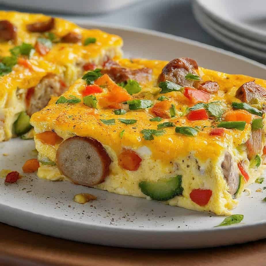 Chicken sausage breakfast casserole 3