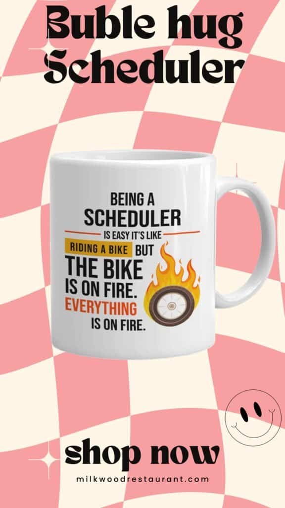 Scheduler coffee mug 11 oz, being a scheduler is easy like riding a bike unique gift for secretary assistant administrator coworkers boss, white