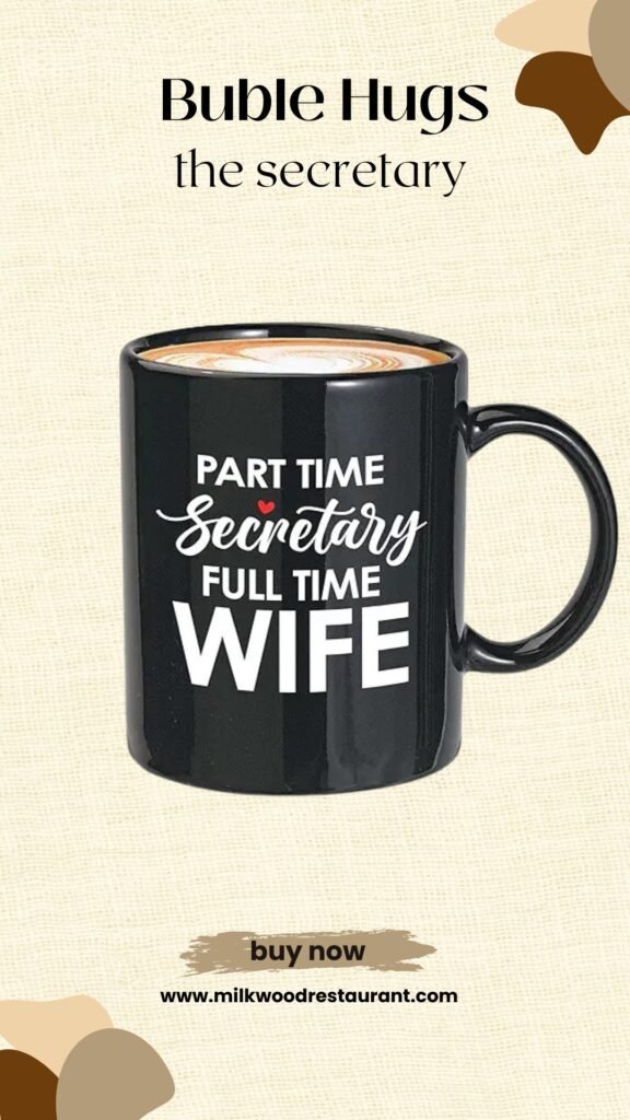 Bubble hugs secretary mug black 11oz - part time secretary - secretary mother's day wife employee office worker coworkers