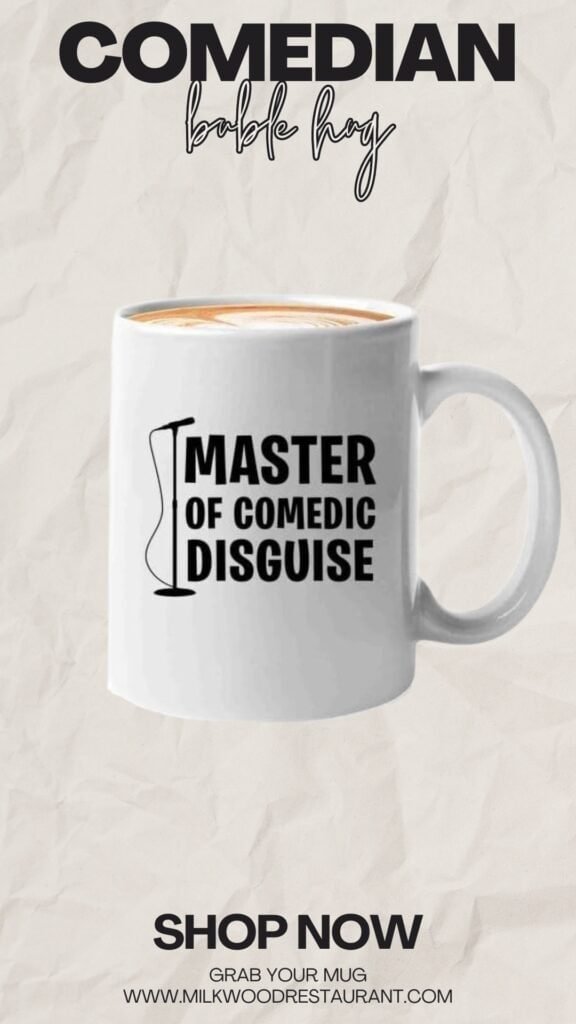 Stand up comedian coffee mug 11oz white -master of comedic disguise - comic writer performer actor humorous people jokester comedy writers sarcastic aspiring comedian