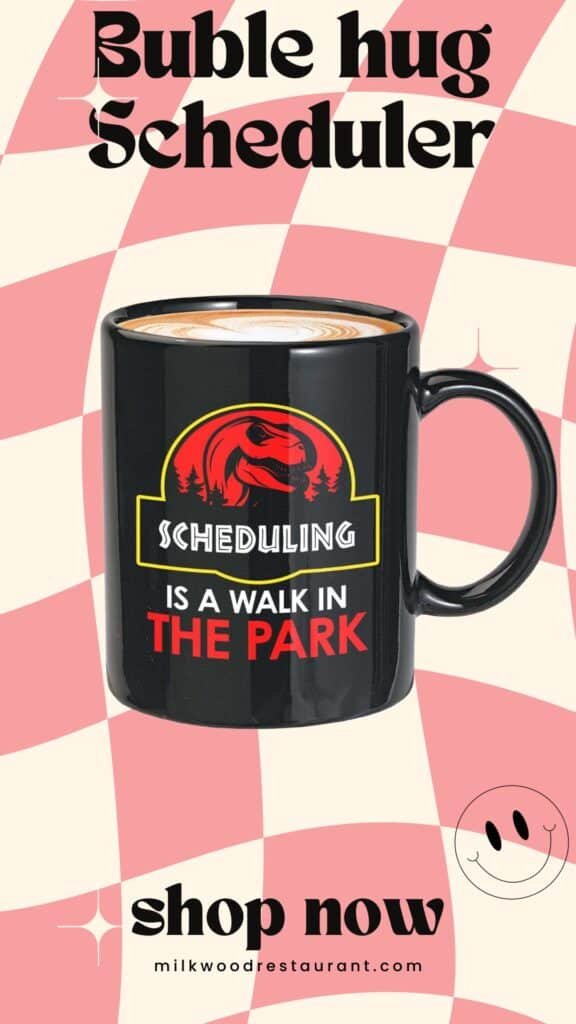 Bubble hugs occupation mug white 11oz - scheduling walk in the park - scheduling occupation plan track project scheduler appointment