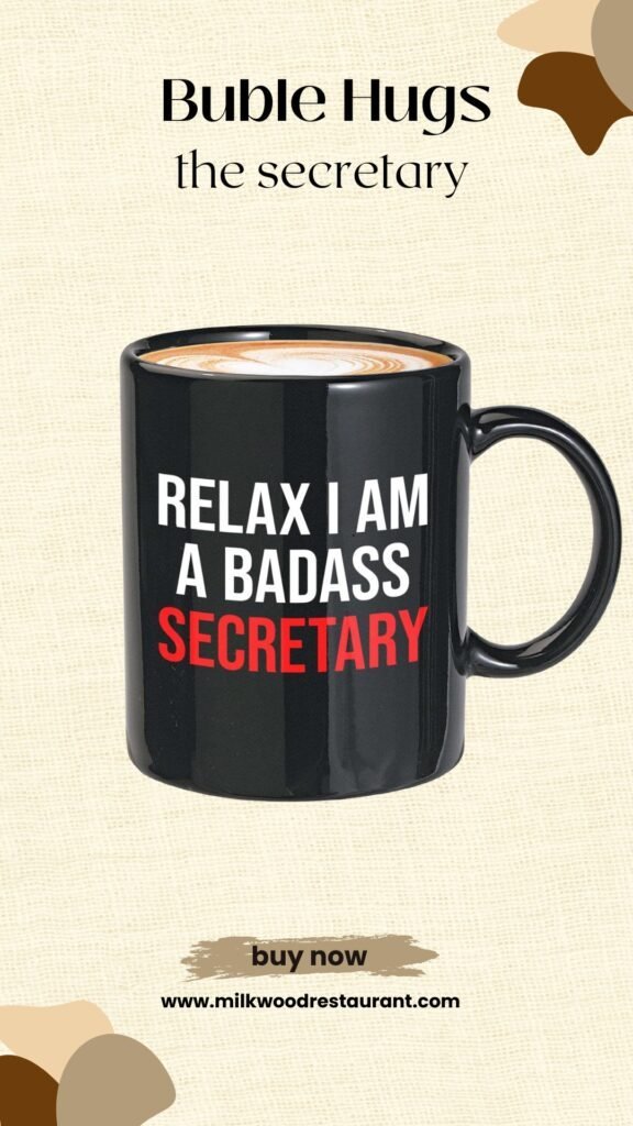 Bubble hugs secretary mug black 11oz - a badass secretary - secretary employee office worker coworkers