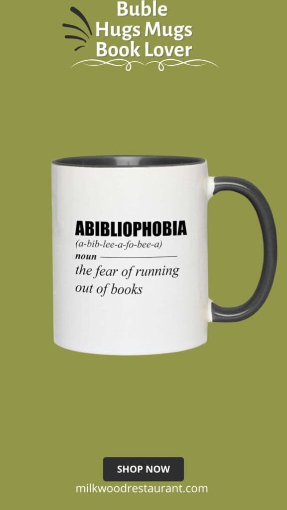 Book lover two tone black edition coffee mug 11oz - abibliophobia - funny book lover reader novelist fiction romance writer favorite library day librarian gift