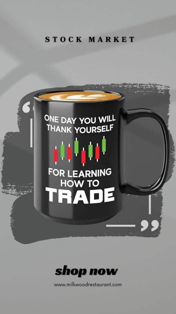 Stock trader coffee mug 15oz black -learning to trade - stock market day trader gifts financial professional financial analyst