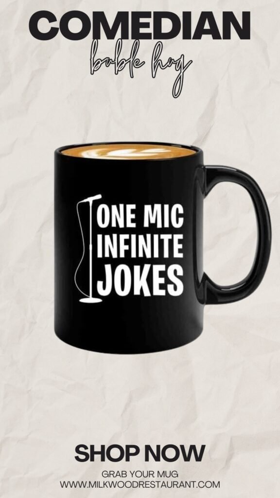 Stand up comedian coffee mug 11oz black -one mic infinite jokes - comic writer performer actor humorous people jokester comedy writers sarcastic aspiring comedian