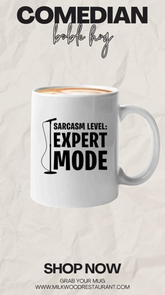 Stand up comedian coffee mug 11oz white -sarcasm level expert mode - comic writer performer actor humorous people jokester comedy writers sarcastic aspiring comedian