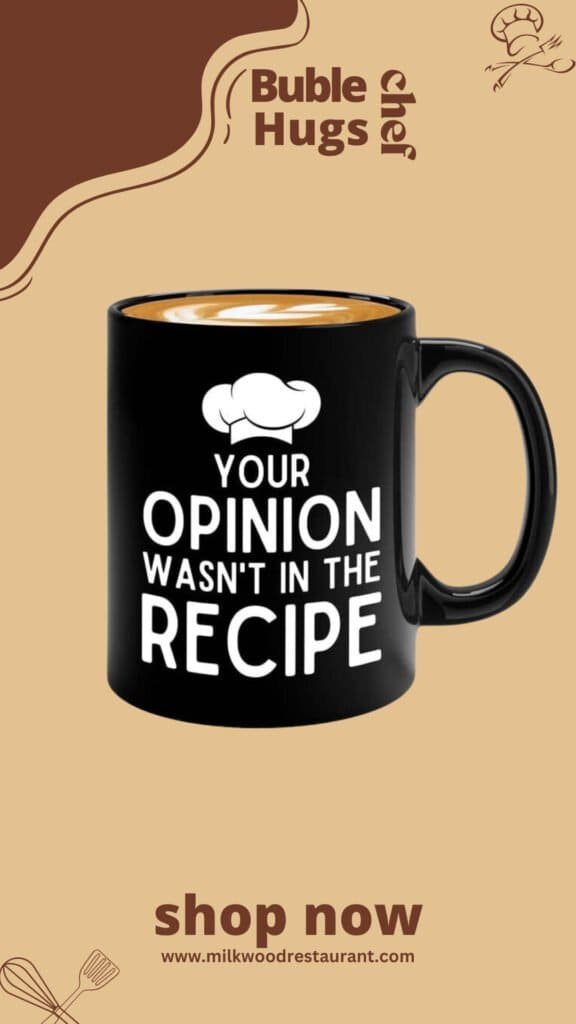 Funny chef coffee mug 11oz black - your opinion wasn't in recipe - cooking kitchen culinary baker apron food restaurant