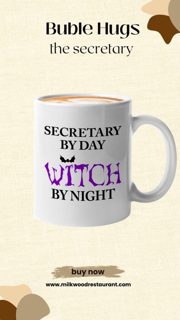 Bubble hugs secretary mug white 11oz - secretary by day - secretary halloween employee office worker coworkers