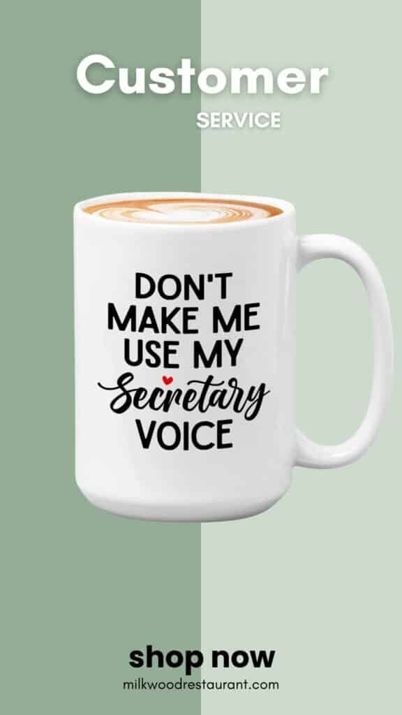 Bubble hugs secretary mug black 15oz - my secretary voice - secretary employee office worker coworkers