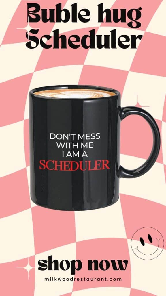 Bubble hugs scheduler coffee mug - i am a scheduler - office job appointments project timelines colleague office (11oz,black)