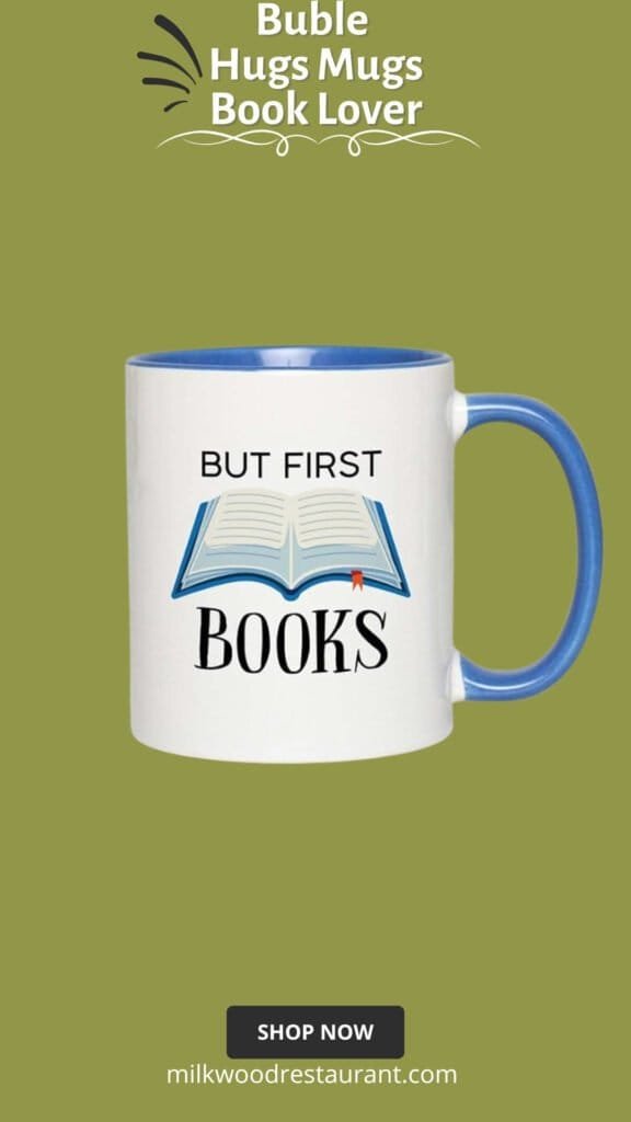 Book lover two tone blue edition coffee mug 11oz - but first books - funny book lover reader novelist fiction romance writer favorite library day librarian gift