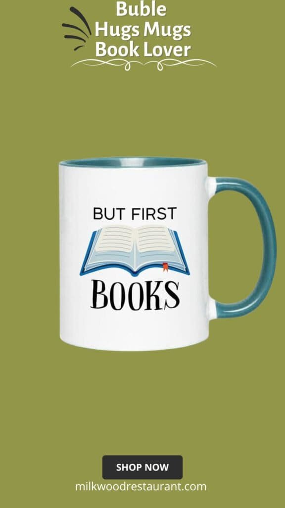 Book lover two tone green edition coffee mug 11oz - but first books - funny book lover reader novelist fiction romance writer favorite library day librarian gift