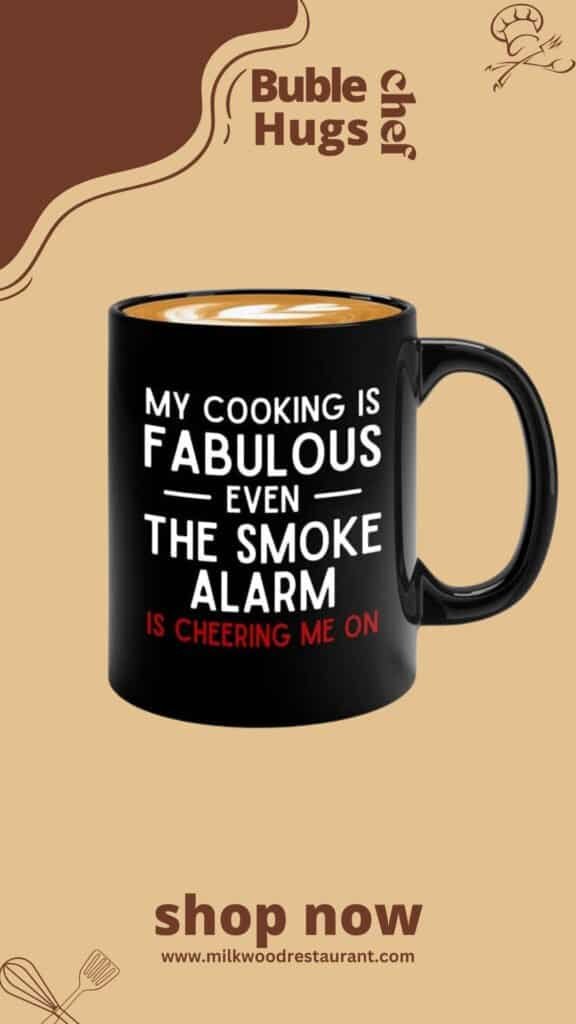 Funny chef coffee mug 11oz black - my cooking is fab*lous - cooking kitchen culinary baker apron food restaurant