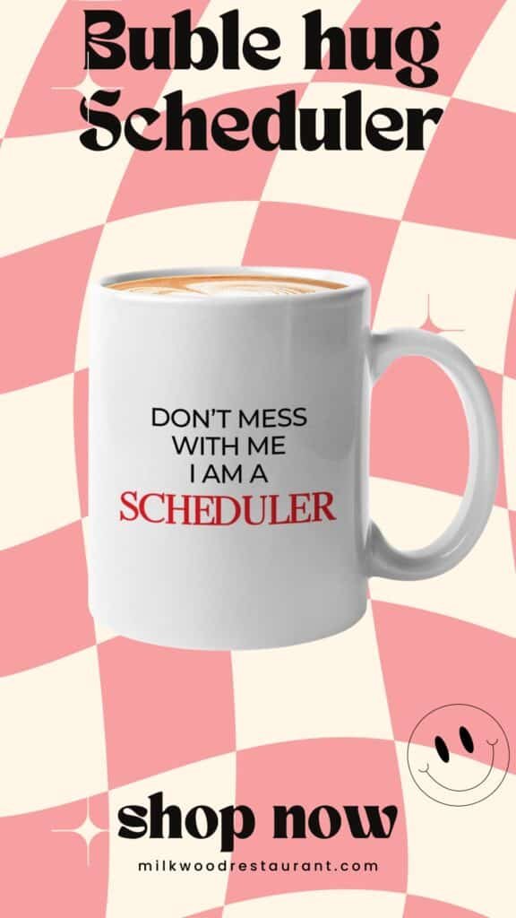 Bubble hugs scheduler coffee mug - i am a scheduler - office job appointments project timelines colleague office (11oz,white)