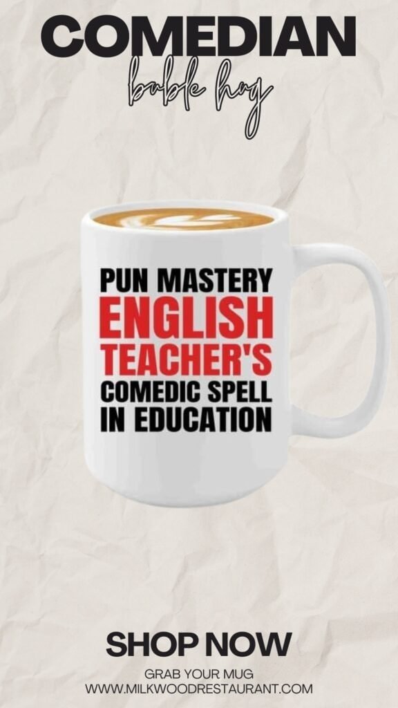 English teacher coffee mug 15oz white -comedic spell - english teacher appreciation gift from student funny grammar police english tutor language educator instructor