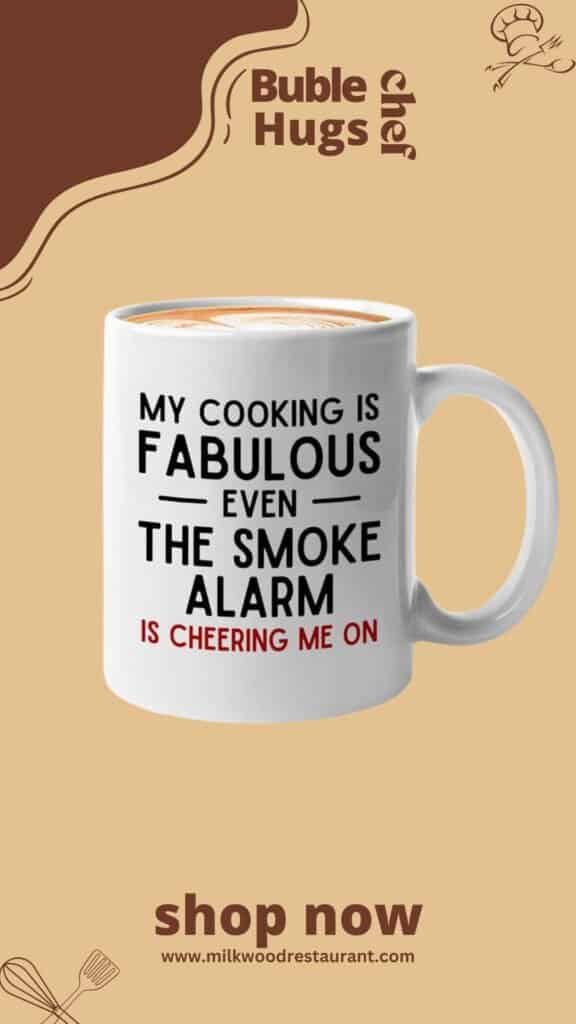 Funny chef coffee mug 11oz black - my cooking is fab*lous - cooking kitchen culinary baker apron food restaurant