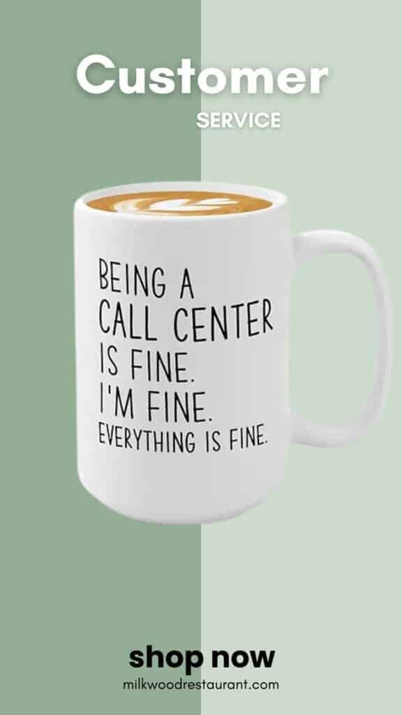 It's fine coffee mug 15oz white -call center im fine - call center agent tech support customer service helpdesk