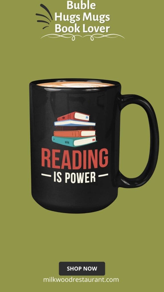 Bubble hugs book lover coffee mug 15oz black - reading gives you super powers - reading book lover for bookworm bibliophile librarians readers bookish