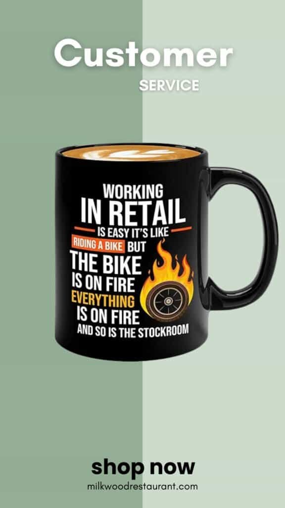 Retail worker coffee mug 11oz black -working in retail a - cashier cash drawer restaurant owner coworker salesman marketing specialist customer service management