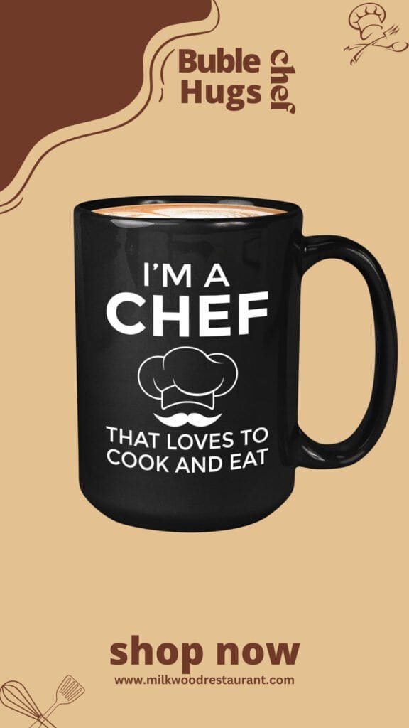 Bubble hugs chef coffee mug 15oz black - i’m a chef that loves to cook and eat chef - chef baker bakery patisserie kitchen lover restaurant dessert sweets food lover eatery