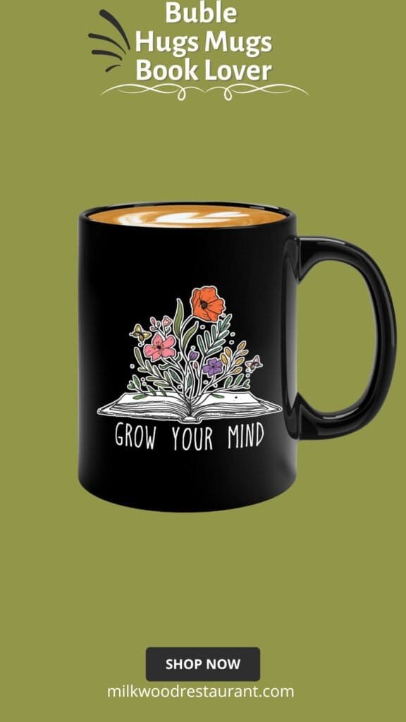 Motivational reader coffee mug 11oz black -grow your mind - birthday gifts for readers bookish gifts for women