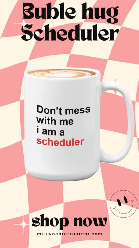 Bubble hugs scheduler coffee mug - donæt mess with - for administrative secretary occupation funny roster 11oz white