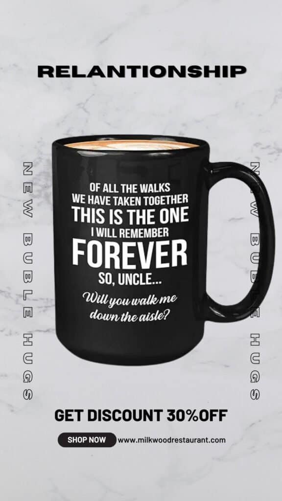 Proposal coffee mug 15oz black - uncle walk me down the aisle - dad romantic marriage relationship fiancee engagement wedding day step dad future husband wife